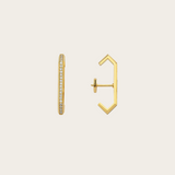 Ascher Diamond Pave Crescent Earrings