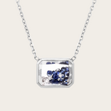 Moritz Glik WG Esmeralda Kaleidoscope Shaker Diamonds & Blue Sapphires Necklace/ 0.17ct dia, 0.2ct blue sapphire 18k