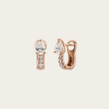 Anita Ko Flat Diamond Pave Huggies with Pear Diamond