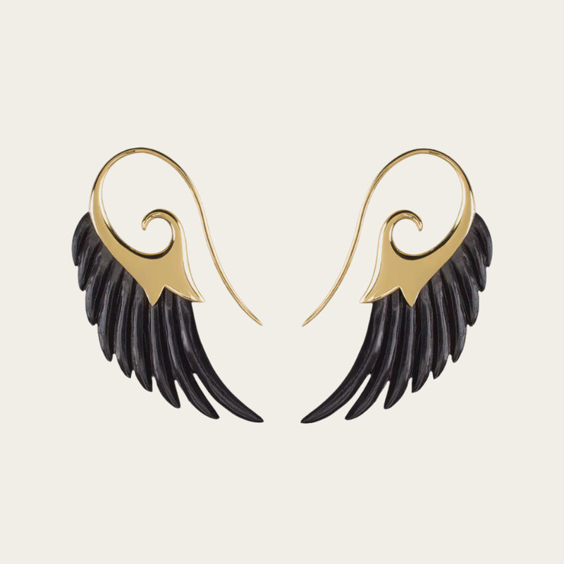 Noor Fares Fly Me To the Moon "Wing" Earrings