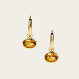 By Pariah YG Orbit Hoops / Citrine (Demi-fine 14k)
