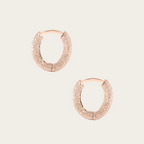 Carolina Bucci Oval Huggy Earrings Florentine Finish