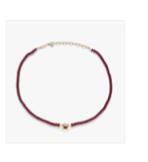 Azlee Rich Ruby Bead Staircase Necklace