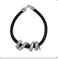 Bea Bongiasca SS Maxi Vine Black Leather Cord Necklace