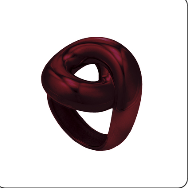 Bea Bongiasca Semitrasparent Burgundy Enamel Tarallo Ring
