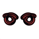Bea Bongiasca Semitrasparent Burgundy Enamel Tarallo Earrings