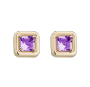 Bea Bongiasca Square Cut Amethyst Earrings