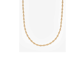 Azlee YG 22" Small Motif Link Chain 18k