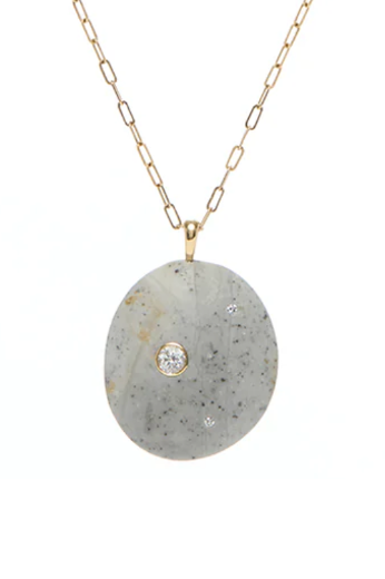 CVC Stones SARDEGNA Necklace / light grey stone