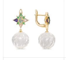 Noor Fares Pentagram Dormeuse Earrings
