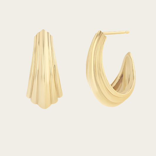 Lizzie Mandler Large Fluted Hoops