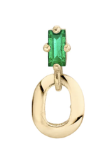 Lizzie Mandler Emerald & Single XS Link Stud