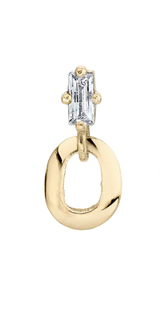 Lizzie Mandler Diamond Baguette & Single XS Link Stud SINGLE