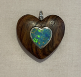 Noor Fares Anahata Rose Wood Heart Pendant