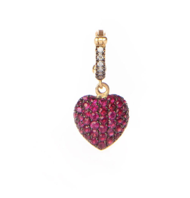 Joanna Dahdah YG Ruby Heart Charm 0.58ct 18k
