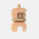 Joelle Kharrat YG Opal Fire 2S-3G Totem Pendant / 2ct Opal, 2ct Sapphires 18k