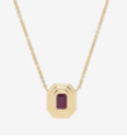 Azlee YG Ruby Staircase Necklace 0.6ct 18k
