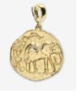 Azlee YG Small Elefante Diamond Charm 0.01ct 18k