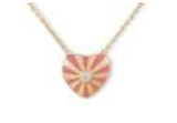 Joanna Dahdah Pink Enamel Mini Mila Heart Necklace