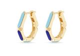 Joanna Dahdah Merveilles Turquoise and Blue Lapis Hoops