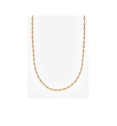 Azlee 16" Small Motif Double Link Pave Toggle Chain