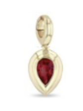 Zoe Chicco Ruby Pear Cut Charm