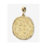 Azlee Large Zodiac Diamond Coin Charm