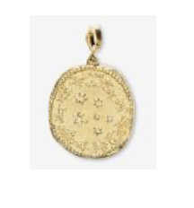 Azlee Large Zodiac Diamond Coin Charm