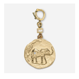 Azlee Small Elefante Baguette Diamond Charm