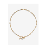 Azlee 16" Large Motif Double Link Pave Toggle Chain
