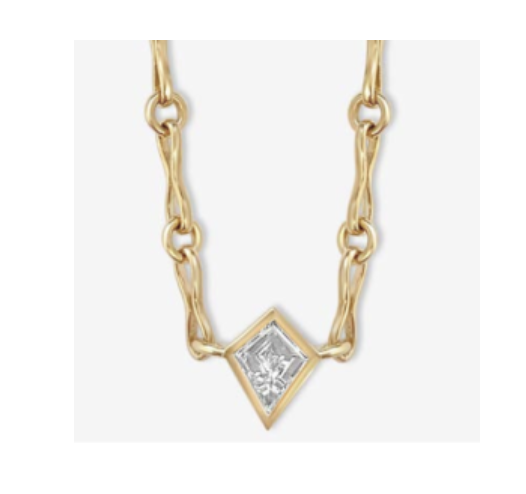 Azlee Shield Diamond Handmade Chain Necklace