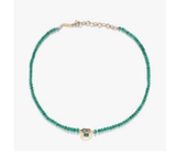 Azlee Rich Emerald Bead Staircase Necklace