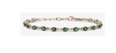 Azlee YG Pirouette Large Emerald Bracelet 2ct 18k