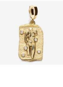 Azlee YG Divine Feminine Large Relic Coin 0.11ct 18k