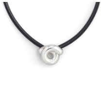 Bea Bongiasca Tarallo Necklace on Adjustable Black Leather Cord