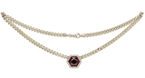 Venyx Baby Garnet Hex Payal Necklace