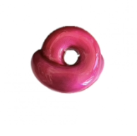 Bea Bongiasca Glossy Flamingo Pink Enamel Tarallo Ring