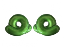 Bea Bongiasca Glossy Forest Green Enamel Tarallo Earrings