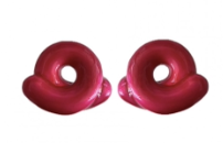 Bea Bongiasca Glossy Flamingo Pink Enamel Tarallo Earrings
