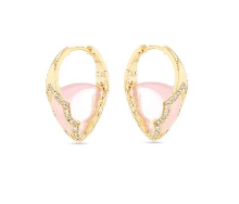 Joanna Dahdah Merveilles Arcade Pink Quartz Hoops