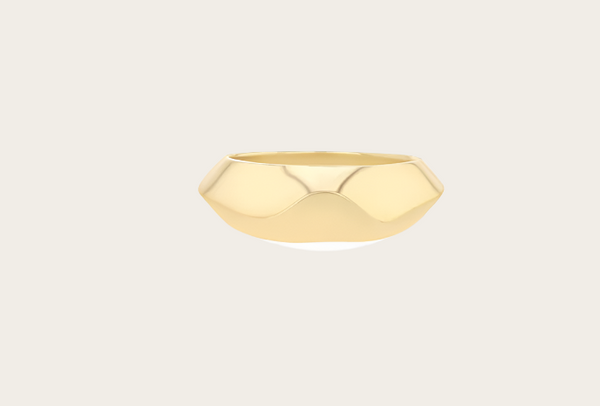 Lizzie Mandler Liquid Gold Crescent Ring