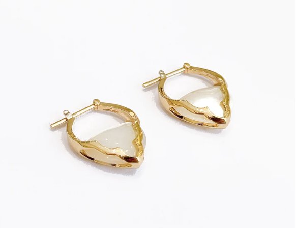 Joanna Dahdah Small Merveilles Arcade Mother of Pearl Hoops