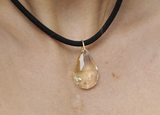 Laoli YG Drop Chocolate Brown Cord Necklace / Citrine 34ct (Demi-fine 14k)