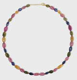 Jia Jia YG Arizona Dark Rainbow Sapphire Candy Necklace (Demi-fine 14k)