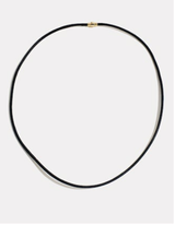 By Pariah The Essential Leather Necklace 50 cm - Black