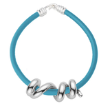 Bea Bongiasca Maxi Vine Blue Capri Leather Cord Necklace