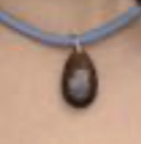 Laoli Petite Light Blue Drop Cord Necklace with Smokey Quartz