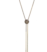 Joanna Dahdah YG Small Brown Diamond Cravate Necklace 0.25ct 18k