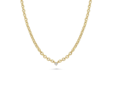 Lizzie Mandler YG Mini Diamond Center with Micro Chain Necklace 0.11ct 18k