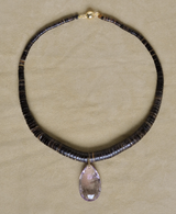 Laoli Drop Collar Necklace with Amethyst